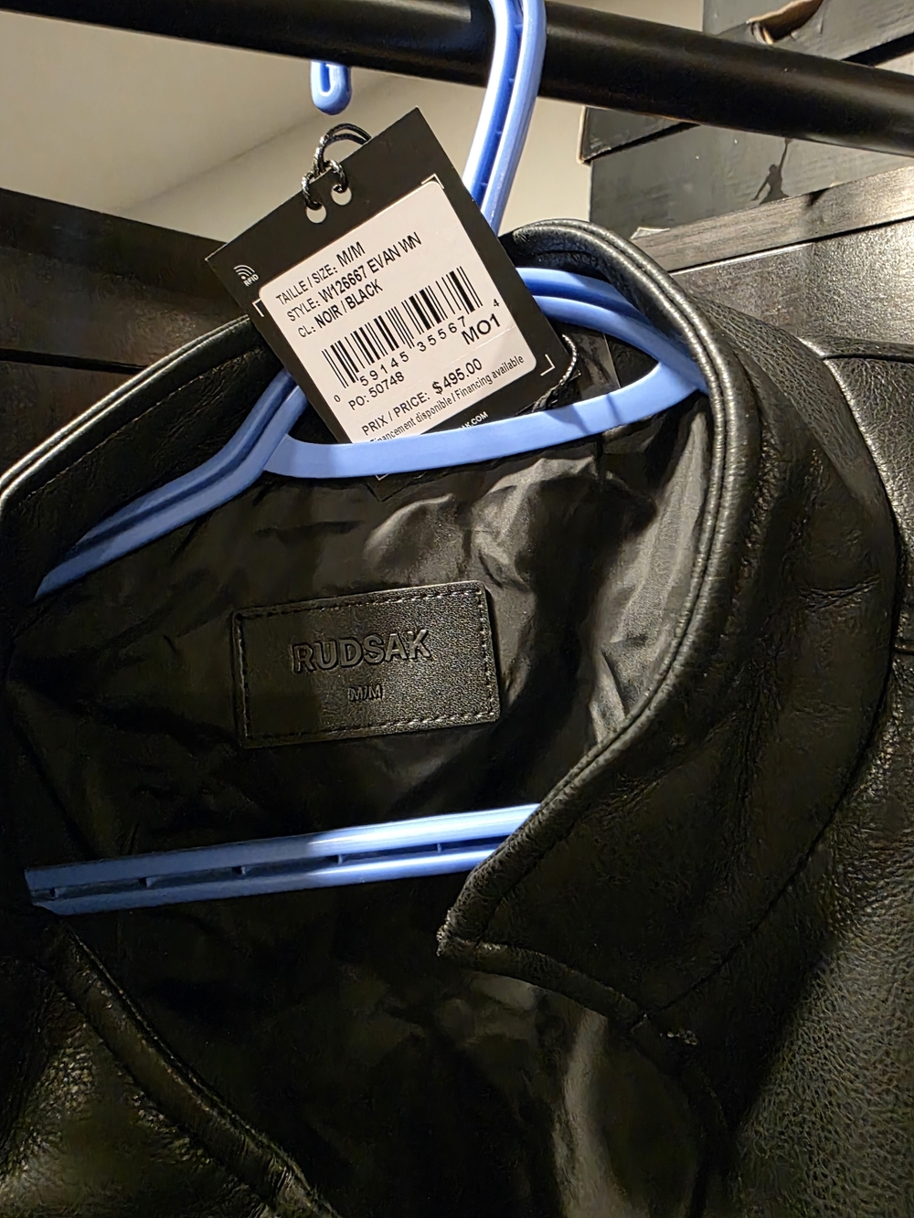 Rudsak Men's Black Leather Jacket - Classic Black